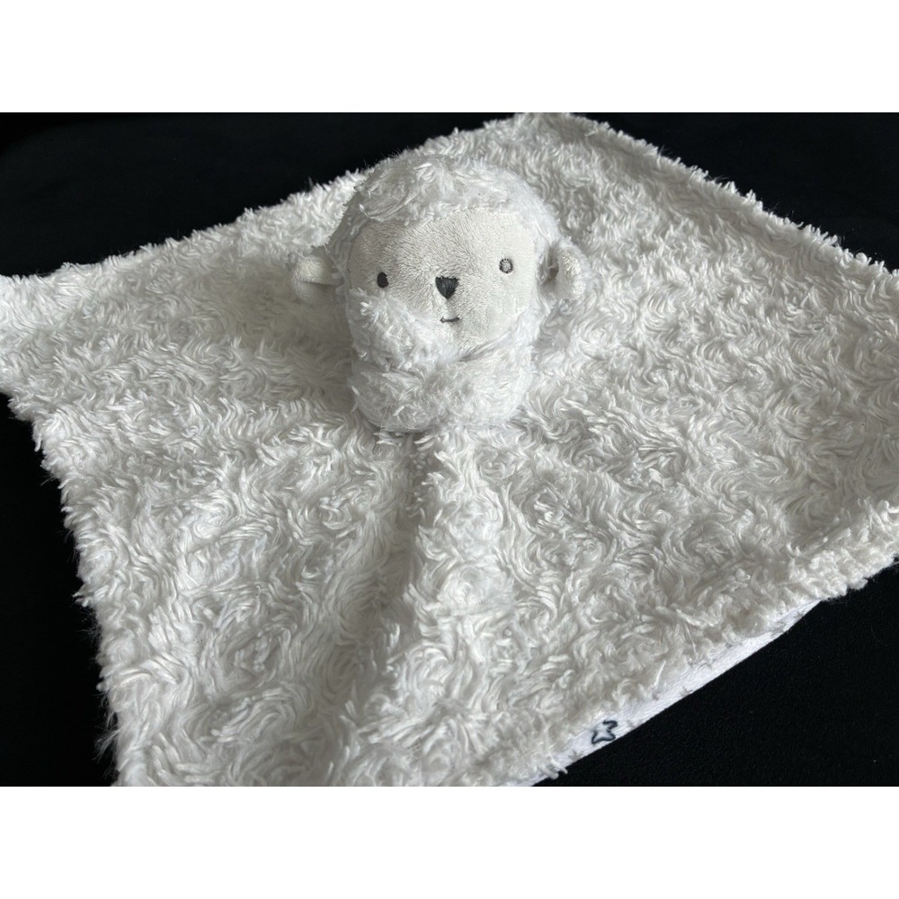 Carters 2019 Just One You White Lamb Lovey Sheep Swirls Security Blanket 12"